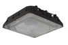LED CANOPY LIGHT 80 WATTS 5000K - The CPLED-TH LED canopy light is an ideal solution for illuminating parking garages, storage areas, stairwells, and other applications requiring low-profile luminaire that can be surface- or pendant-mounted. With a die cast aluminum housing and a polycarbonate lens, the CPLED will stand up to many years of punishing environmental conditions. High-efficacy, long-life LEDs provide both energy and maintenance cost savings compared to traditional canopy lights with HID, fluorescent or incandescent lamps.

▪ Available in 5000k (cool white) color temperature.*
▪ Long-life LEDs provide a minimum of 60,000 hours of operation with at least 70% of initial lumen output (L70).**
▪ CPLED-TH-45W delivers 4,948 lumens and 112 lumens per watt (LPW), and CPLED-TH-80W delivers 9,548 lumens and 120 LPW.*
▪ Universal 120-277 AC voltage (50-60Hz) is standard.
▪ 0-10vdc dimming capability is standard.
▪ Power factor > 0.90.
▪ Total harmonic distortion < 20%.
▪ Color rendering index > 80.
▪ 4kV surge protector is standard.
▪ Die cast aluminum housing with durable, dark bronze, powder coat paint.
▪ Polycarbonate lens.
▪ Removable, threaded plugs for side attachment of ½” rigid electrical conduit.
▪ Optional PIR (passive infrared) occupancy sensors are available (contact factory for details).
▪ Easy installation in new construction or retrofit.
* Contact factory for other color temperatures and lumen packages.
** L70 hours are IES TM-21-11 calculated hours.