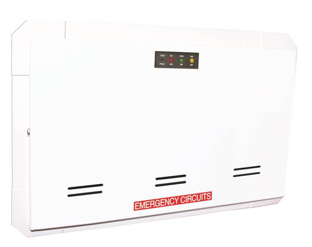 MPS Series inverter systems are designed to provide sinusoidal AC emergency power to connected incandescent,
fluorescent or LED fixtures of between 20 and 55 watts.
Surface, recessed or ceiling T-Grid mount models are designed for easy installation either on or near controlled fixtures. MPS models support Normally-ON, Normally-OFF or SWITCHED operation.
Input Voltages: 120 or 277VAC field selectable.
Input Frequencies: 60Hz ±2%
Input Protection: Provided by Service Panel, Rated 20A max.
Output Voltages: (60Hz) 120 or 277VAC
Waveform: Sinusoidal (digitally controlled, PWM design)
Output Frequencies: 60Hz. ±0.3Hz during emergency cycle
Output Distortion: Less than 3% THD (linear load)
Output Protection: Inverter fuse
Heavy duty steel cabinet is finished in white baked-on powder paint providing scratch and corrosion resistance.
Optional special color paint (-SP) finishes are available, consult factory.