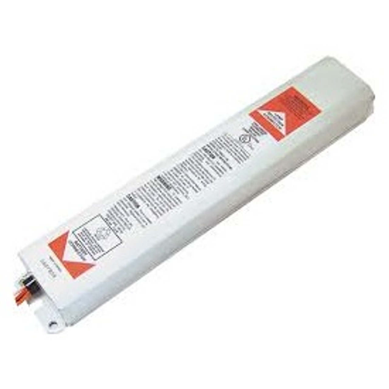 Works with or without an AC ballast to convert new or existing fluorescent fixtures in to unobtrusive emergency lighting.
Operates one or two lamps in the emergency mode for a minimum of 90-minutes.
Provides a maximum initial lumen output of 1400 lumens.
Rated for extreme cold temperature applications (-20°C - +50°C).
Dual 120/277 voltage.
Charge rate/power “ON” LED indicator light and push-to-test switch for mandated code compliance testing.
6.0V long life, maintenance-free, rechargeable sealed NiCd battery.
Internal solid-state transfer switch automatically connects the internal battery to fluorescent lamp for minimum
90-minute emergency illumination.
Fully automatic solid-state, two rate charger initiates battery charging to recharge a discharged battery in 24 hours.
AC output ensures compatibility with newer lamp technologies and helps prolong lamp life.
Time delay enhancement to overcome end-of-life circuit protection.
Suitable for installation inside, on top or in remote* of the fixture.
Can be used in both switched and unswitched fixtures.
UL Listed for factory or field installation.