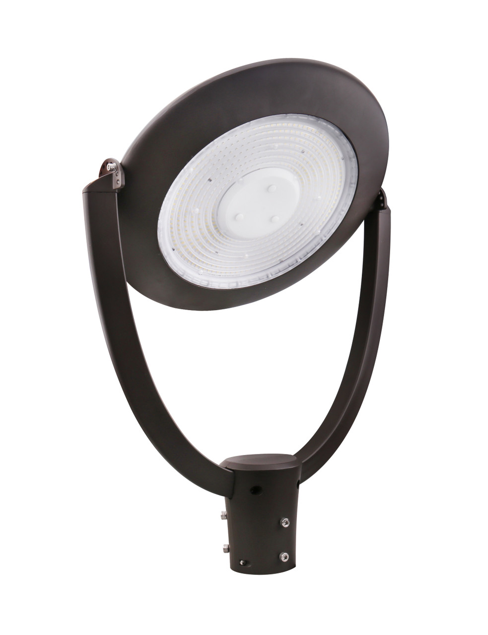 ▪ Available in 3000k (warm white), 4000k (neutral white), and 5000k
(cool white) color temperature.*
▪ Adjustable from 0°-90°.
▪ Long-life LEDs provide at least 70% of initial lumen output (L70) for > 174,000 hours of operation, and at least 90% of initial lumen output (L90) for > 51,000 hours of operation.**
▪ LED chromaticity based on < 6-step ANSI quadrangles.
▪ LED color maintenance < 0.002 chromaticity shift (Δu’v’) over the initial 6,000 hours of operation.
▪ PTFR provides a range of 7,000 to 20,000 nominal lumens and uses 52 to 152 nominal watts
▪ 1-10vdc dimming drivers, which provide 10% continuous dimming are standard.
▪ Universal 120-277 AC voltage (50-60Hz) is standard.
▪ Power factor > 0.90.
▪ Total harmonic distortion < 20%.
▪ Color rendering index (Ra) > 80. Red color rendering of at least 0.
▪ Aluminum housing with dark bronze powder coat finish.
▪ PTFR-7L & 10L = glass lens. PTFR-20L = polycarbonate lens.
▪ Factory installed NEMA photocell receptacle & shorting cap options available. NEMA photocells are available as accessories (order separately).
▪ Compatible with 2” - 2 7⁄8” pole/tenons.
▪ Easy installation in new construction or retrofit applications.
▪ cULus listed for wet locations in ambient temperatures from
- 30°C to 45°C (-22°F to 113°F).
▪ IP65 rated for ingress protection.
▪ DLC 5.1 premium approved.
▪ Complies with FCC Part 15, class B.
▪ Complies with ICE61000-4-5, input transient surge protection (2-6kV).
▪ Complies with RoHS (Restriction on Hazardous Substances) requirements.
▪ 5-year warranty of all electronics and housing.