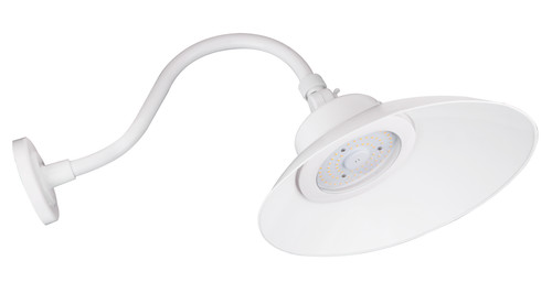 ▪ Available in 3000k (warm white) color temperature.*
▪ Long-life LEDs provide at least 70% of initial lumen output (L70) for > 174,000 hours of operation, and at least 90% of initial lumen output (L90) for > 51,000 hours of operation.**
▪ LED chromaticity based on < 6-step ANSI quadrangles.
▪ LED color maintenance < 0.001 chromaticity shift (Δu’v’) over the initial 6,000 hours of operation.
▪ 2,300 nominal lumens.
▪ 20 nominal watts.
▪ 0-10vdc dimming drivers, which provide 10% continuous dimming are standard.
▪ Universal 120-277 AC voltage (50-60Hz) is standard.
▪ Power factor > 0.90.
▪ Total harmonic distortion < 20%.
▪ Color rendering index (Ra) > 80. Red color rendering of at least 3.
▪ Aluminum housing with choice of dark bronze or white powder
coat finish.
▪ Straight (GN14S) or angled (GN14A) housings.
▪ Glass lens.
▪ Easy installation in new construction or retrofit applications.
▪ cULus listed for wet locations in ambient temperatures from
- 40°C to 50°C (-40°F to 122°F).
▪ IP66 rated for ingress protection.
▪ DLC 5.1 premium approved.
▪ Complies with FCC Part 15, Class B.
▪ Surge immunity protection (2.5kV).
▪ RoHS compliant.
▪ 5-year warranty of all electronics and housing.
* Contact factory for other color temperatures and lumen packages.
** L70 & L90 hours are IES TM-21-11 calculated hours.