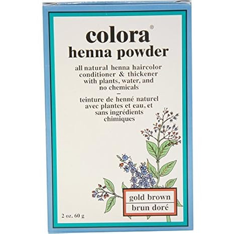 Colora Henna Powder Hair Color Gold Brown for Golden Light Brown Shades ...