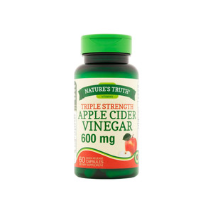 Nature'S Truth Triple Strength Apple Cider Vinegar Quick Release Capsules 600 Mg 60 Ea