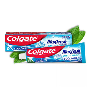 Colgate Max Fresh Toothpaste, Whitening Toothpaste With Mini Breath Strips,6.3 Oz