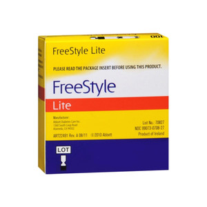 Freestyle Lite Blood Glucose Test Strips 100 Each