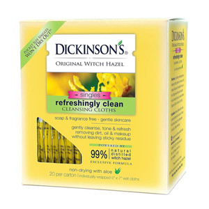 Dickinson Original Witch Hazel Oil Controlling Towelettes - 20 Ea