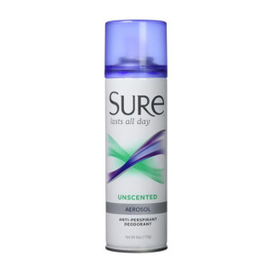 Sure Antiperspirant And Deodorant Spray, Unscented - 6 Oz