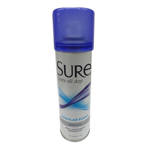 Sure Antiperspirant And Deodorant Aerosol Spray, Regular Scent - 6 Oz