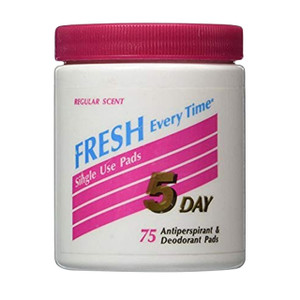 5 Day Antiperspirant And Deodorant Pads, Regular Scent - 75 Each