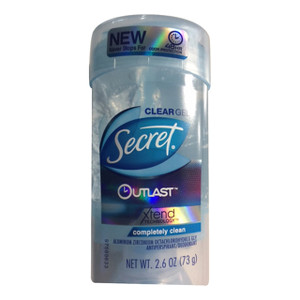 Secret Outlast Antiperspirant And Deodorant Clear Gel, Completely Clean - 2.6 Oz