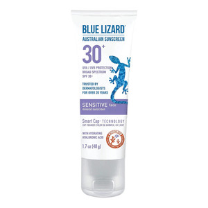 Blue Lizard Sensitive Face Mineral Sunscreen - Spf 30+ - 1.7 Oz