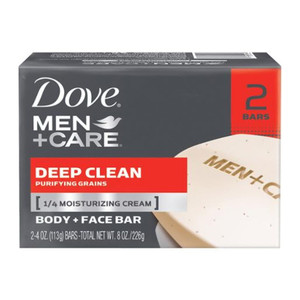 Dove Men Plus Care Deep Clean Body And Face Bar - 4 Oz, 2 Bars