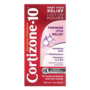 Cortizone-10 Max Strength Feminine Itch Relief 1% Creme 1 Oz