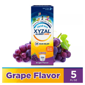 Children'S Xyzal Levocetirizine Dihydrochloride Allergy Relief Liquid - Grape Flavor - 5 Fl Oz