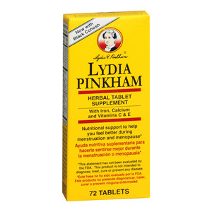 Lydia Pinkham Herbal Supplement Tablets For Menstruation And Menopause Support, 72 Count
