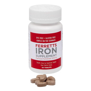 Ferret Suppts Ironlement, Ferrous Fumarate 325Mg - 60 Tablets