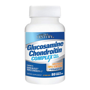 21St Century Glucosamine Chondroitin Complex Plus Msm Advanced Triple Strength+D3 Tablets 80 Ea