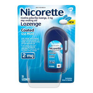 Nicorette 2 Mg Coated Nicotine Lozenges To Help Stop Smoking - Ice Mint Flavored Stop Smoking Aid - 20 Count