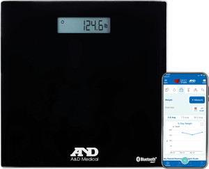 A&D Medical Premium Wireless Bluetooth Enabled Bathroom Weight Scale