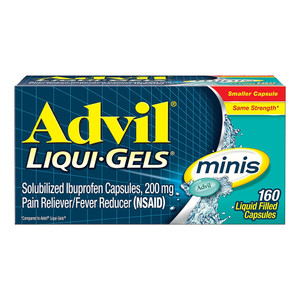 Advil Minis Liqui-Gels Pain Reliever Fever Reducer 200 Mg - 160 Count