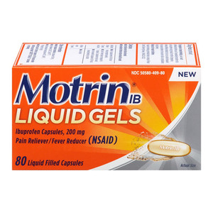 Motrin Ib Pain Reliever/Fever Reducer Liquid Gels 80 Count