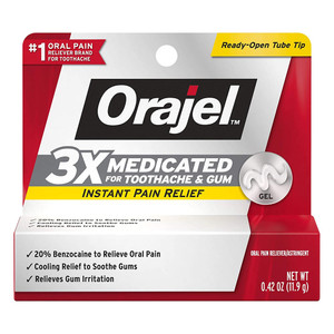 Orajel 3X Medicated For Toothache & Gum Gel - 0.42Oz