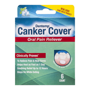Dentemp Canker Cover Oral Pain Reliever - 6 Ct