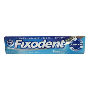 Fixodent Free Denture Adhesive Cream, Strong And Long Hold - 2.4 Oz