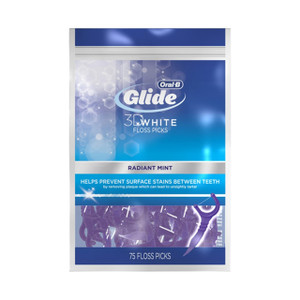 Glide 3D White Floss Picks, Radiant Mint 75 Ea