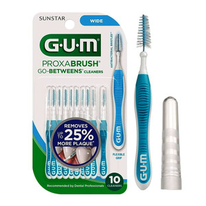 Gum Go Betweens Proxabrush Cleaners, Wide, 10 Ea