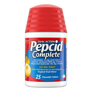 Pepcid Complete Chewable Tablets Tropical Fruit Flavor - 25 Ct