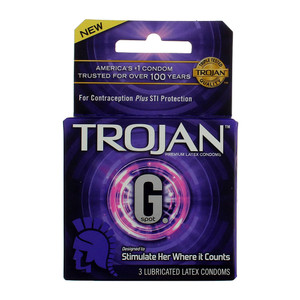 Trojan G. Spot Premium Lubricated Condoms - 3 Count