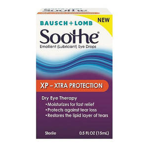 Bausch And Lomb Soothe Emollient Lubricant Eye Drops, Xtra Protection - 0.5 Oz