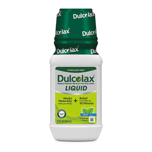 Dulcolax Liquid Saline Free Laxative Mint, Stimulant For Gentle Relief, 12 Oz