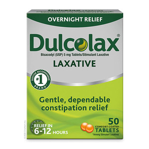 Dulcolax Overnight Relief Laxative For Gentle Constipation Relief Bisacodyl 5 Mg Tablets - 50 Count