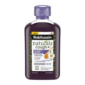 Robitussin Naturals Cough + Sleep Dietary Supplement Lavender And Chamomile, Natural Honey Flavor - 6.6 Oz