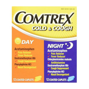 Comtrex Day And Night Cold And Cough Coated (12 Day+ 12 Night) Caplets - 24 Ea