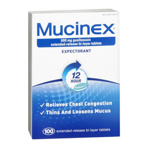 Mucinex 600 Mg Extended Release Bi-Layer Tablets - 100 Ea