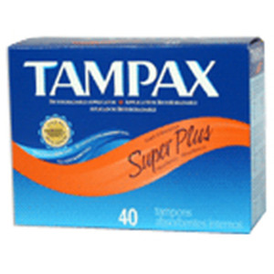 Tampax Flushable Super Plus Absorbancy Tampons - 40 Ea