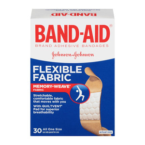 Band-Aid Flex Fabric Adhesive Bandages - One Size - 30 Count