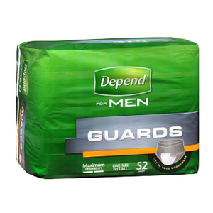 Depend For Men Guards, Maximum Absorbency 52 Ea