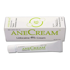 Anecream Lidocaine 4% Tropical Anesthetic Cream Tube - 15 G