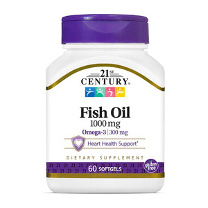 21St Century Fish Oil 1000 Mg Softgels, 60 Count