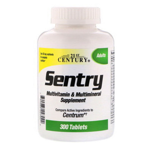 21St Century Sentry Multivitamin & Multimineral Supplement Tablets - 300 Ea