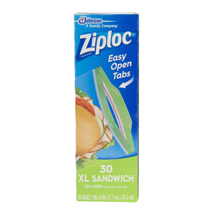 Ziploc Xl Sandwich Bags 30 Ea