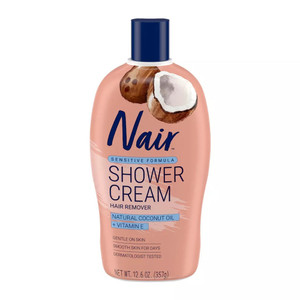 Nair Hair Remover Sensitive Formula Shower Power With Coconut Oil And Vitamin E - 12.6 Oz