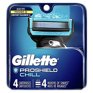 Gillette Fusion Proshield Razor Refill Cartridges, Chill 4 Ea