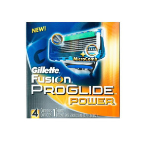 Gillette Fusion Proglide Power Cartridges 4 Ea