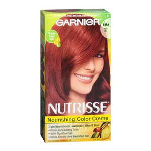 Garnier Nutrisse Permanent True Red Hair Color Creme Kit