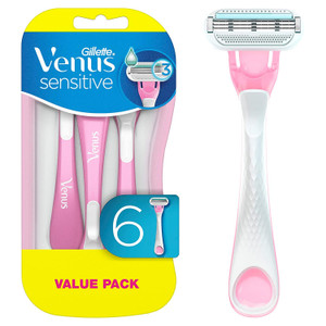 Gillette Venus Sensitive Disposable Razors for Women with Sensitive Skin,  6 ct